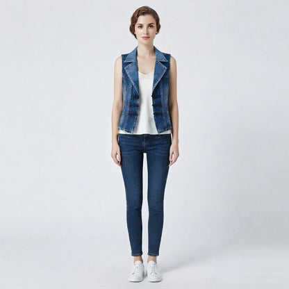 Women's Casual Sleeveless Denim Vest
