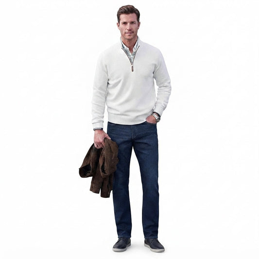 Men's Classic-Fit Quarter-Zip Knit Pullover Sweater