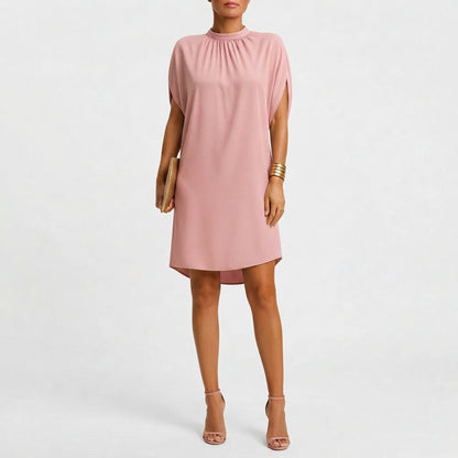 Women's Minimalist Loose Shift Dress with Shorts