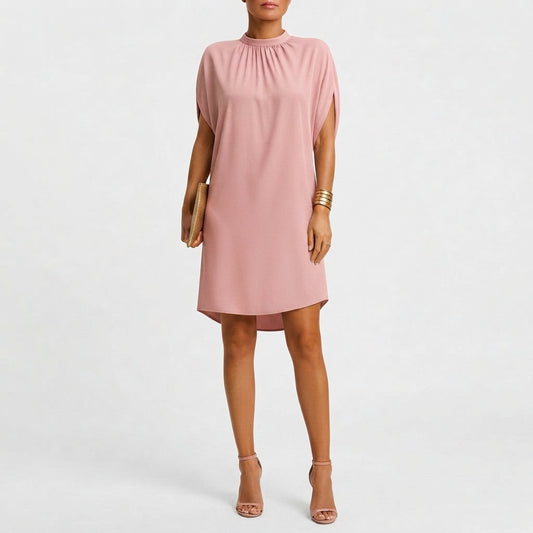 Women's Minimalist Loose Shift Dress with Shorts