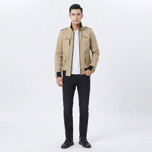 Men's Everyday Zip-Front Bomber Jacket