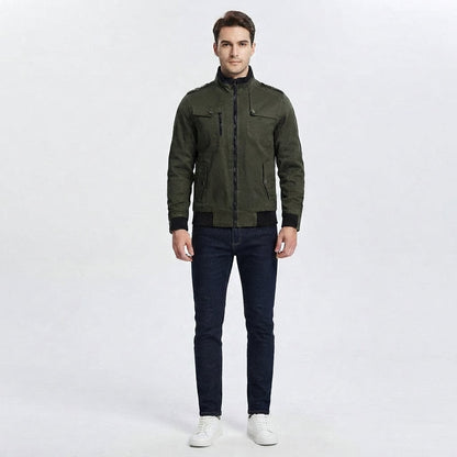 Men's Multi-Pocket Zip Bomber Jacket