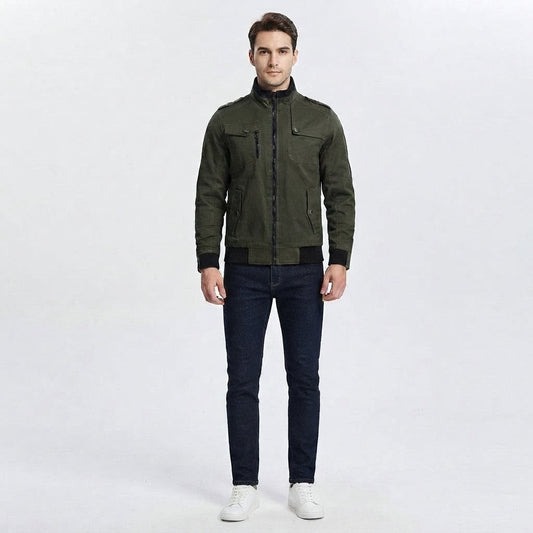 Men's Multi-Pocket Zip Bomber Jacket