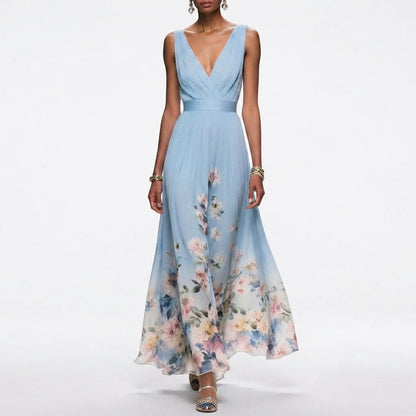 Floral Print Wedding Guest Dress for Women