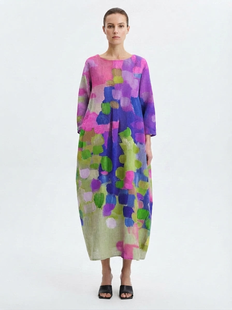 Floral Print Summer Maxi Dress for Women