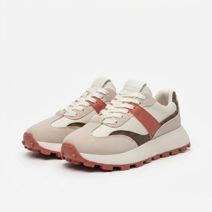 Women's Thick-Sole Lace-Up Platform Sneakers