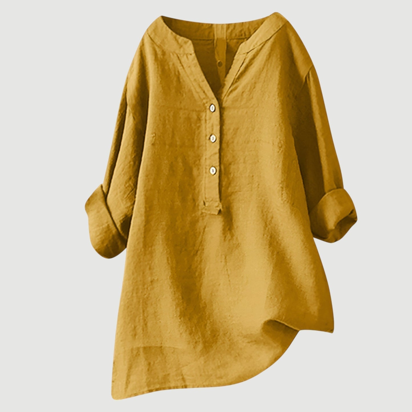 Relaxed-Fit Button-Up Shirt for Women