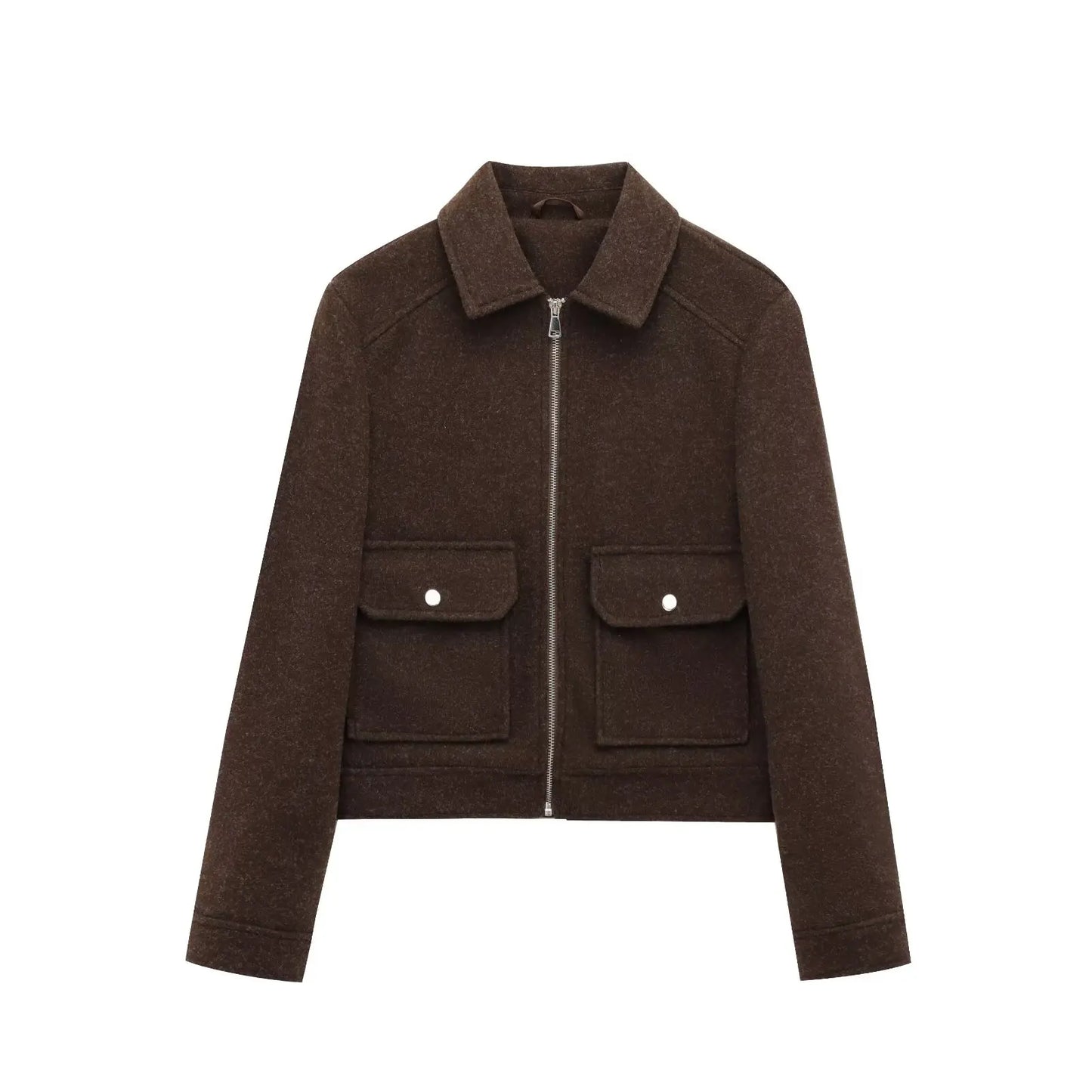 Women's Zip-Up Cropped Bomber Outerwear