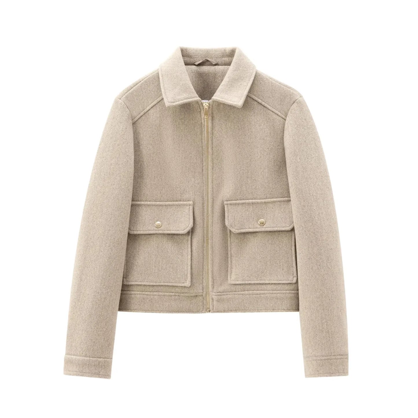 Women's Zip-Up Cropped Bomber Outerwear