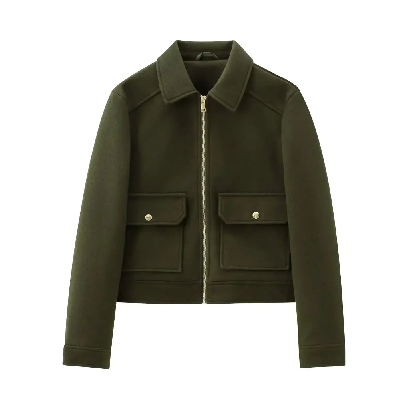 Women's Zip-Up Cropped Bomber Outerwear