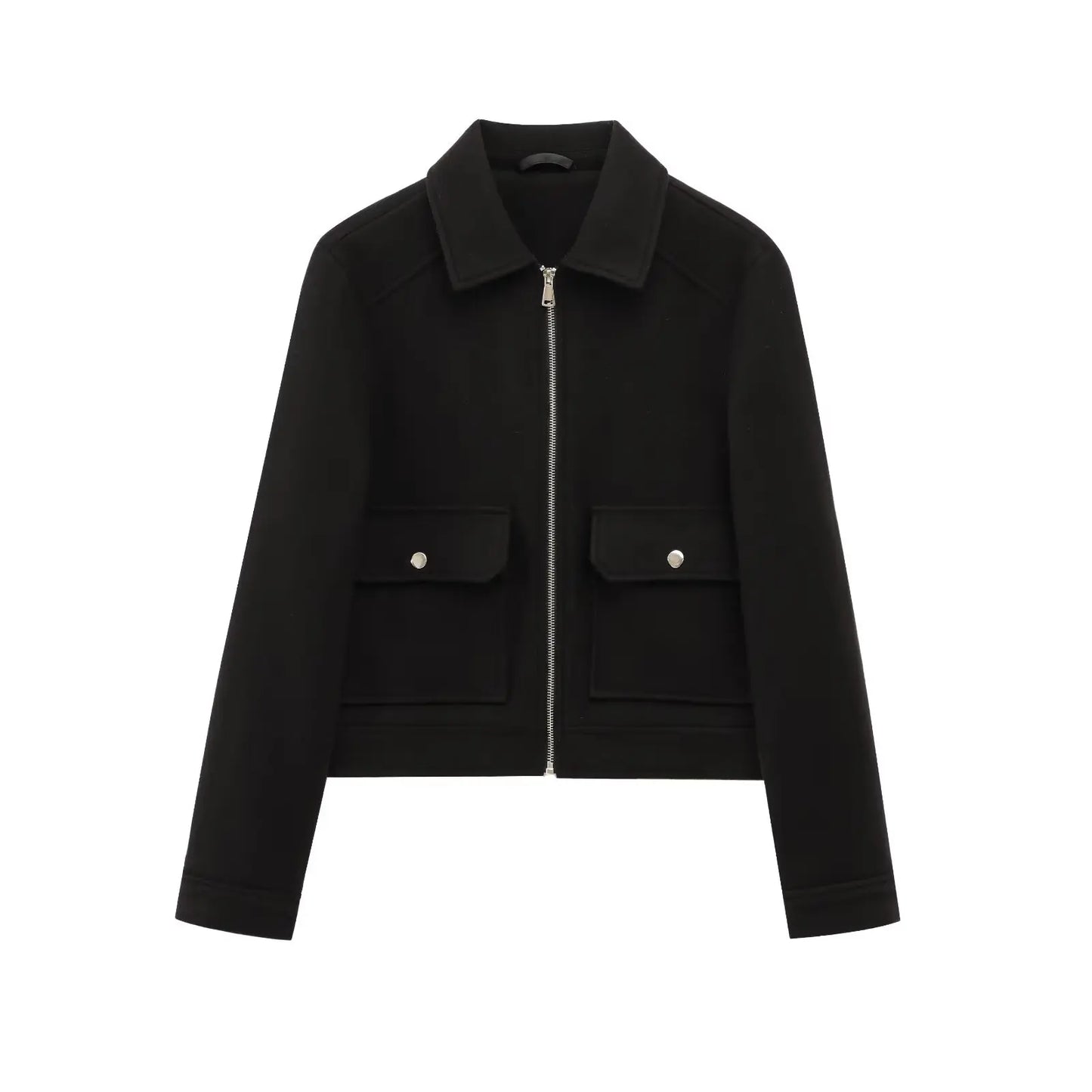 Women's Zip-Up Cropped Bomber Outerwear