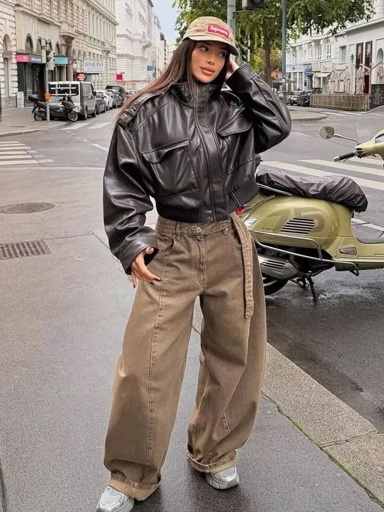 Women's Moto-Style Zip-Front Jacket